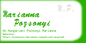 marianna pozsonyi business card